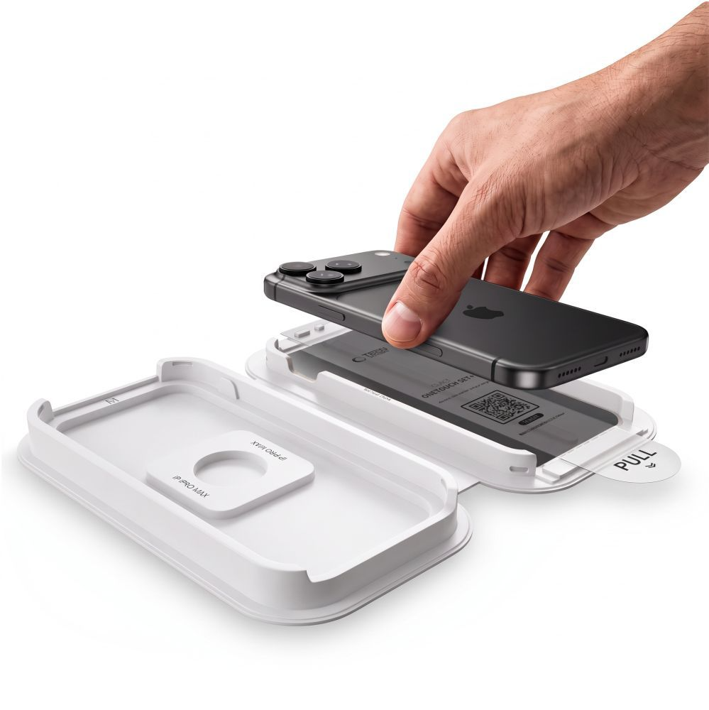 Ochranná fólia na displej Tech-Protect OneTouch pre Apple iPhone 18 Pro / 17 Pro, tvrdené sklo, plné lepidlo, sada 2 kusy, priehľadná