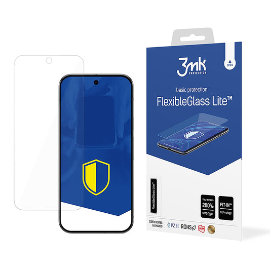 Ochranná fólia na displej 3MK FlexibleGlass Lite pre Google Pixel 9 Pro XL, flexibilné sklo, plné lepidlo