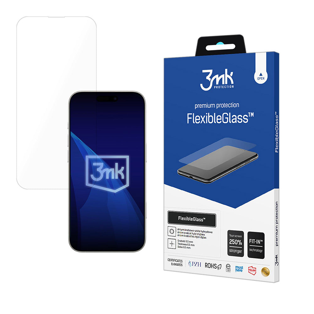 Ochranná fólia 3MK FlexibleGlass na displej pre Apple iPhone 17 Air, Flexibilné sklo, Full Glue