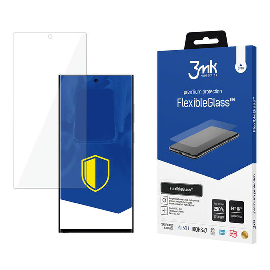 Ochranná fólia na displej 3MK FlexibleGlass pre Samsung Galaxy S24 Ultra S928, flexibilné sklo, plné lepidlo
