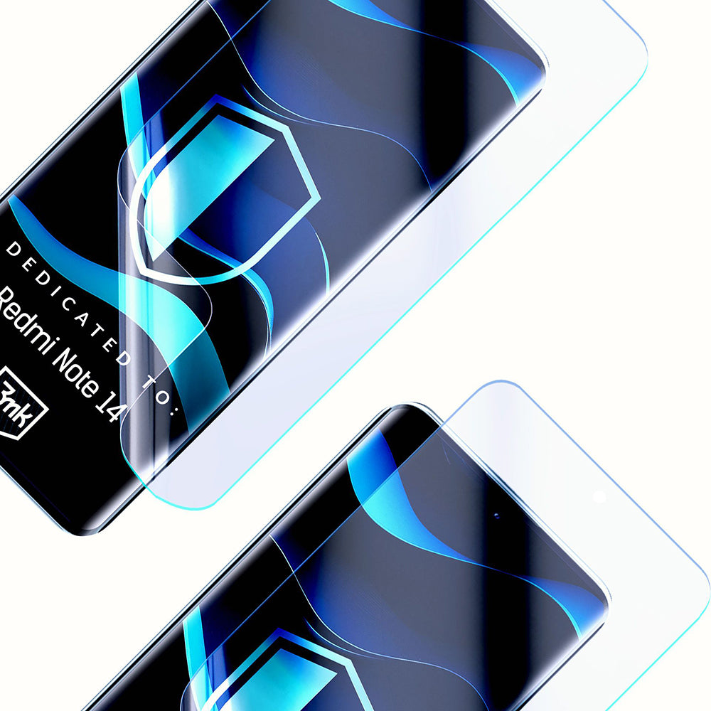 Ochranná fólia na displej 3MK FlexibleGlass pre Xiaomi Redmi Note 14 4G (Štandard), Flexibilné sklo, Plné lepidlo
