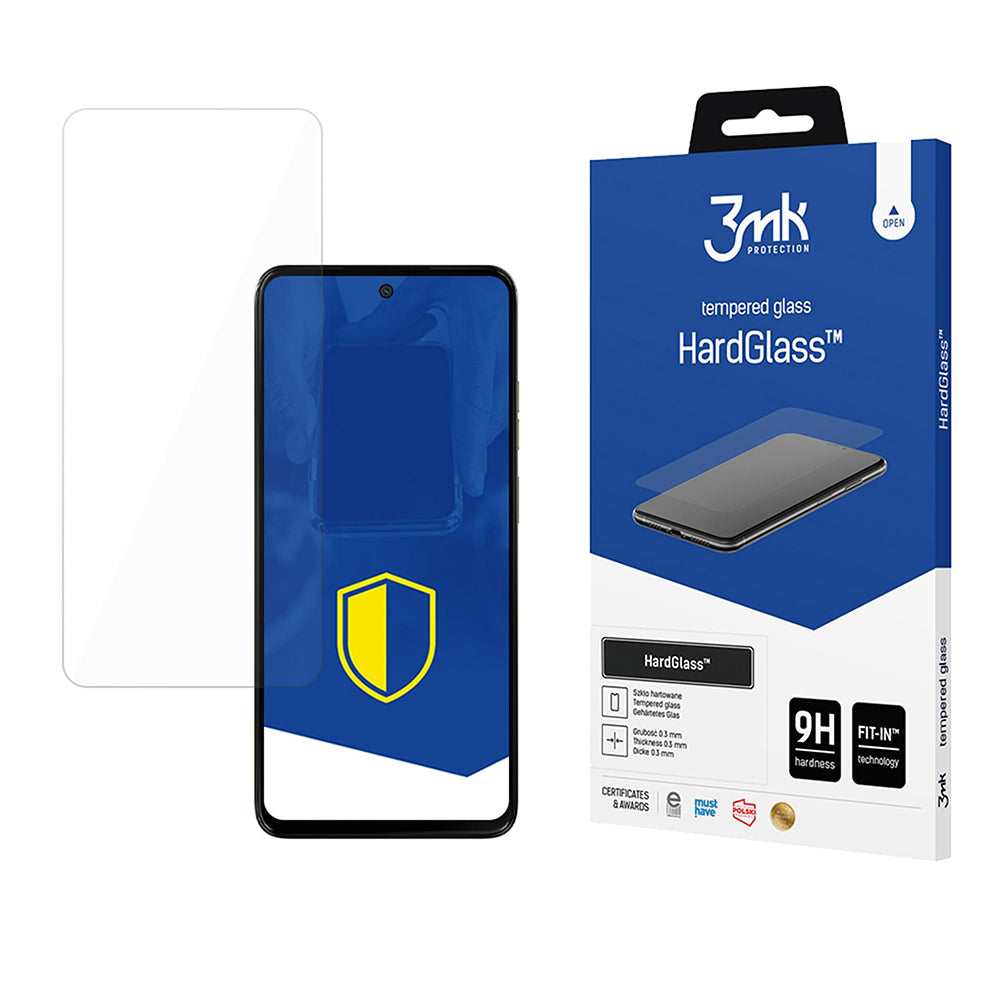 Ochranná fólia na displej 3MK HardGlass pre Motorola Moto G15 / G15 Power / E15 / G05, tvrdené sklo, plné lepidlo