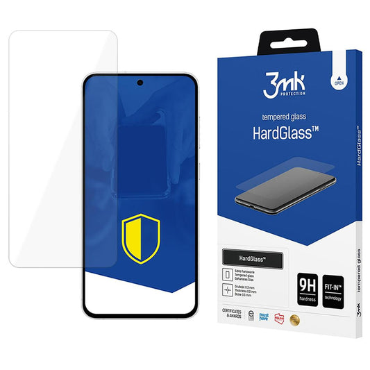 Ochranná fólia na displej 3MK HardGlass pre Samsung Galaxy S24 FE S721, tvrdené sklo, plné lepidlo