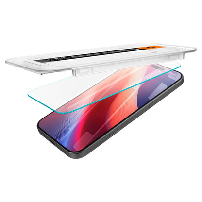 Ochranná fólia na displej Spigen GlastR EZ FIT pre Apple iPhone 17 Pro / 17 / 16 Pro, Tvrdené sklo, Full Glue, Sada 2 kusy