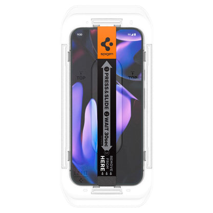 Ochranná fólia na displej Privacy Spigen GlastR EZ FIT pre Google Pixel 9 Pro XL, tvrdené sklo, plné lepidlo, sada 2 kusy AGL09313