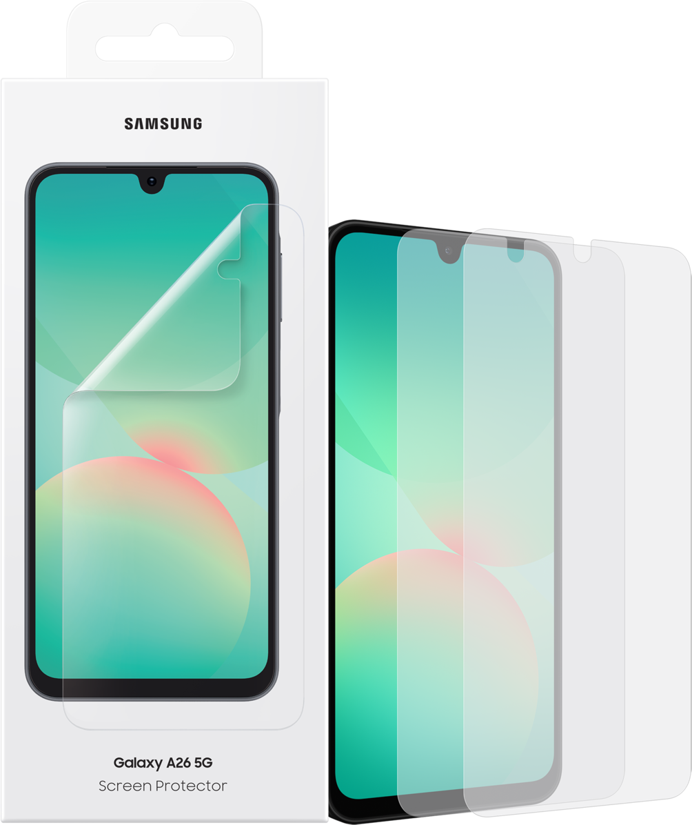 Screen Protector for Samsung Galaxy A26 A266, Plastic, Set of 2 Pieces EF-UA266CTEGWW