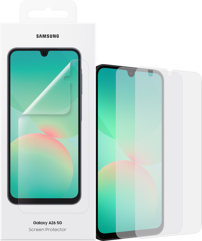 Screen Protector for Samsung Galaxy A26 A266, Plastic, Set of 2 Pieces EF-UA266CTEGWW