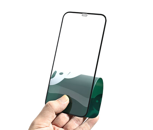 Ochranná fólia na obrazovku Bear Super Hard pre Apple iPhone 17, tvrdené sklo, plné lepidlo, 3D, čierna