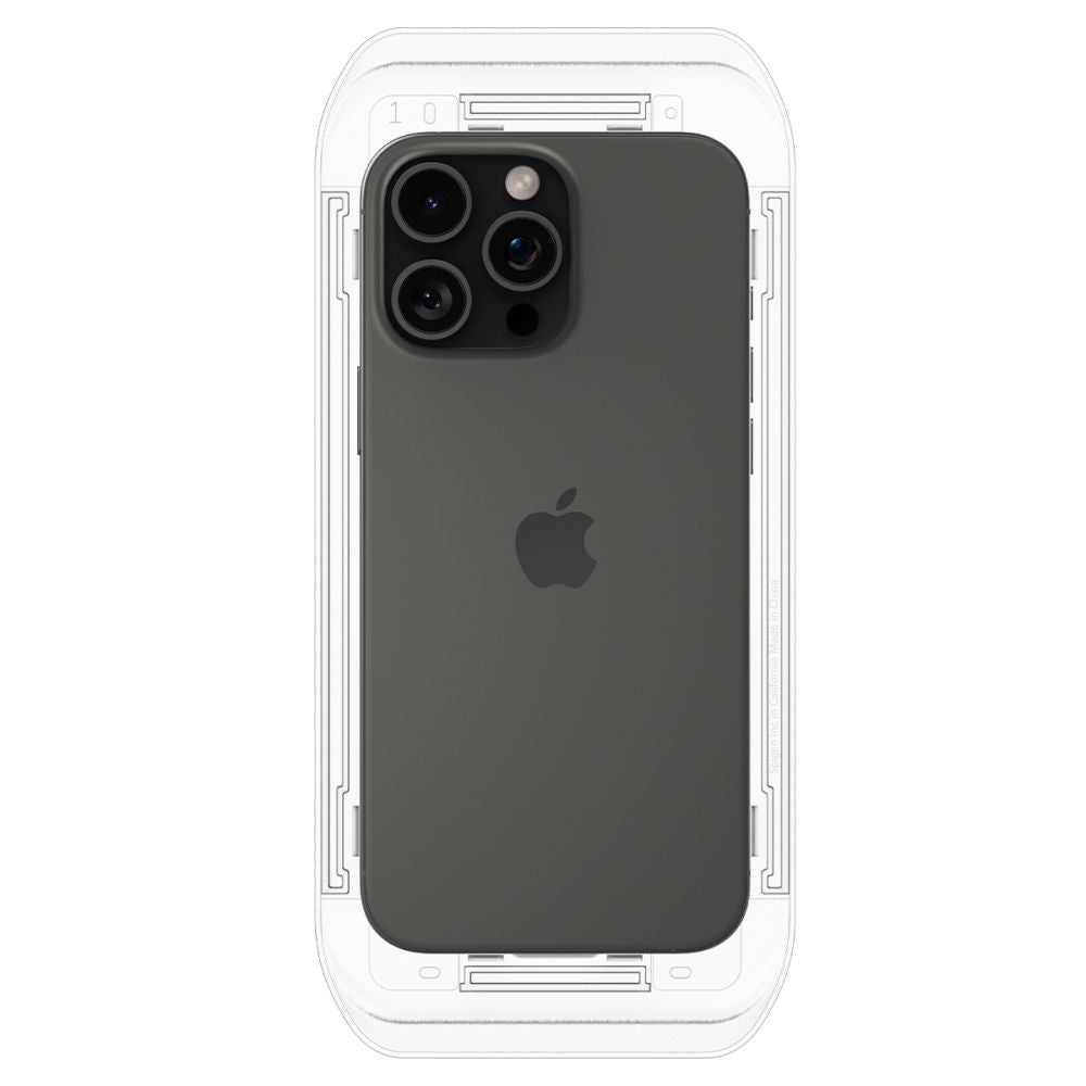 Ochranná fólia na displej Spigen GlastR EZ FIT pre Apple iPhone 17 Pro / 17 / 16 Pro, Tvrdené sklo, Full Glue, Sada 2 kusy