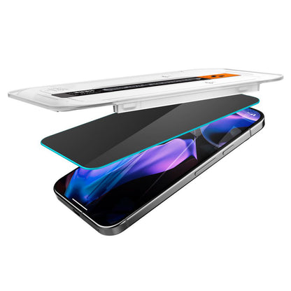 Ochranná fólia na displej Privacy Spigen GlastR EZ FIT pre Google Pixel 9 / 9 Pro, tvrdené sklo, plné lepidlo, sada 2 kusy