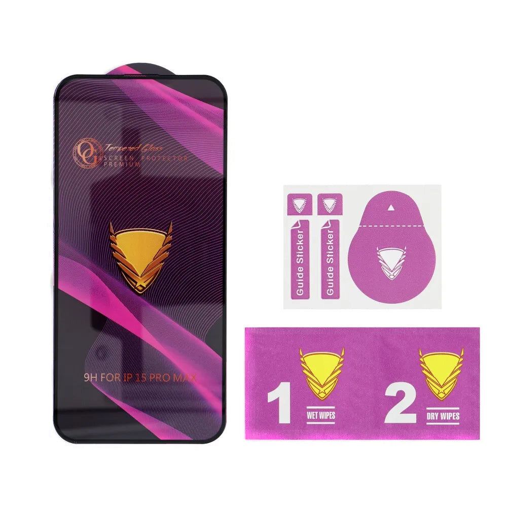 Ochranná fólia na displej OEM OG Premium pre Apple iPhone 17 Pro, Tvrdené sklo, Full Glue, Čierna