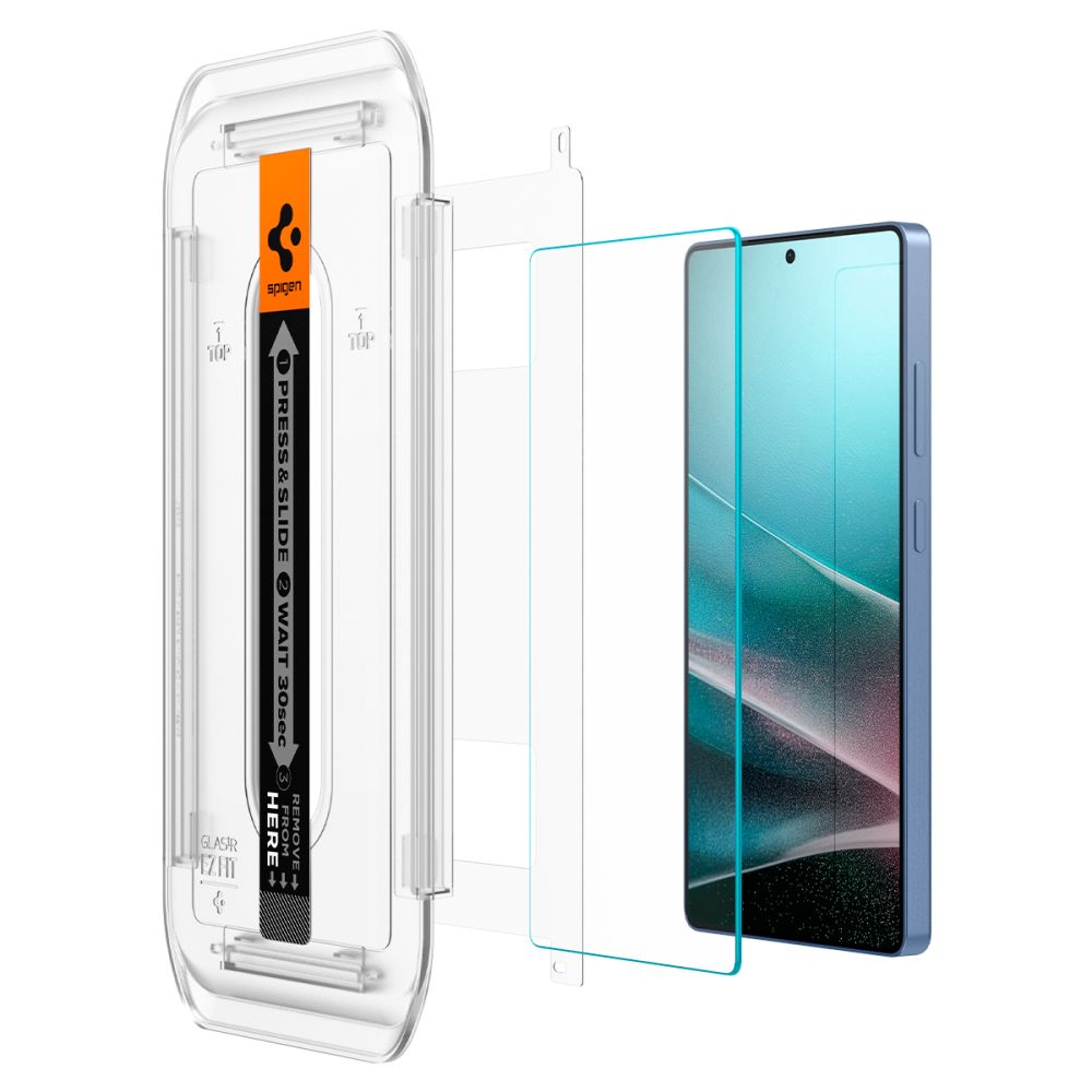 Ochranná fólia na displej Spigen GlastR EZ FIT HD pre Samsung Galaxy S25 Ultra S938, Kalené sklo, Full Glue, Sada 2 kusy AGL09082