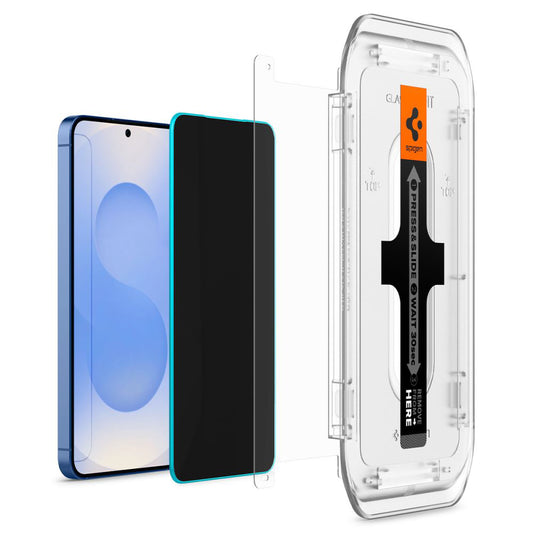 Ochranná fólia na displej Privacy Spigen GlastR EZ FIT HD pre Samsung Galaxy S25 S931 / S24 S921, tvrdené sklo, plné lepidlo, sada 2 kusy