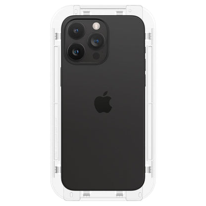 Ochranná fólia na displej Spigen GlastR EZ FIT pre Apple iPhone 15 Pro, tvrdené sklo, plné lepidlo, sada 2 kusy AGL06892