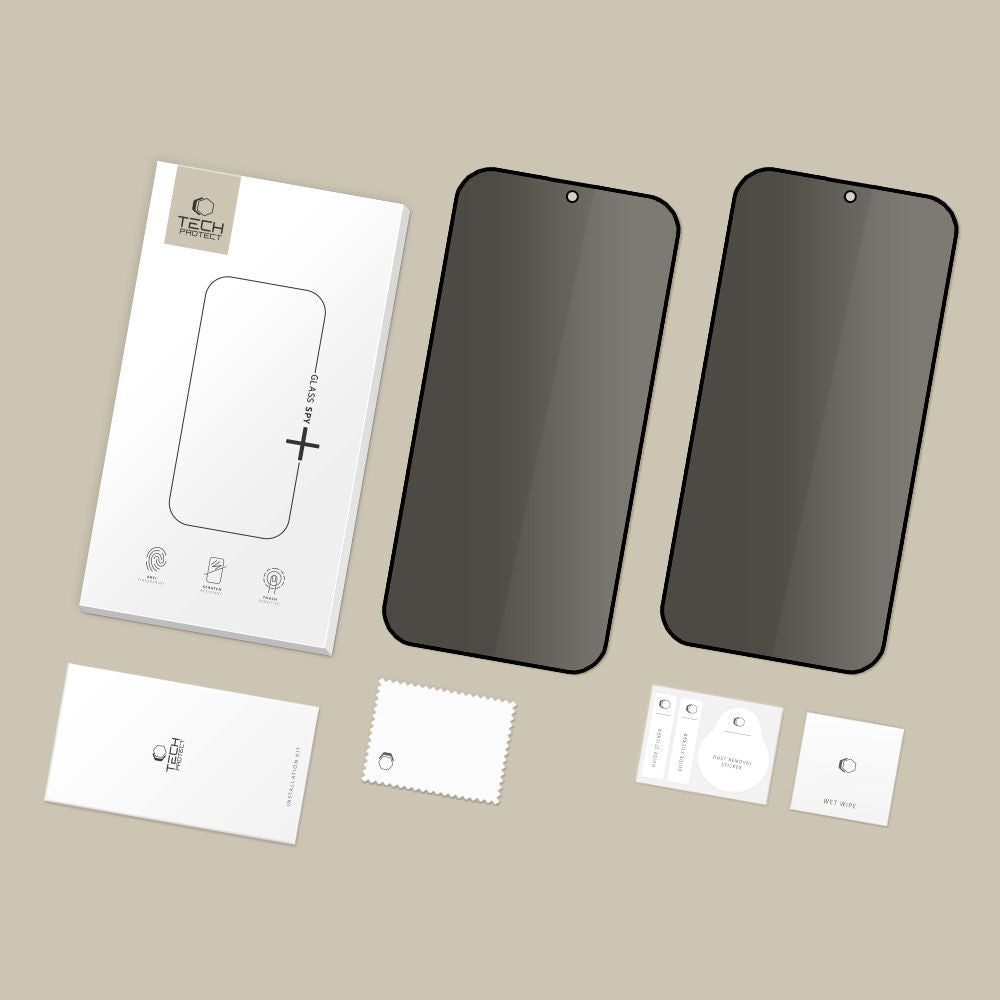 Privacy Tech-Protect Spy+ Screen Protector for Samsung Galaxy S26 S942, Tempered Glass, Full Glue, Set of 2 Pieces