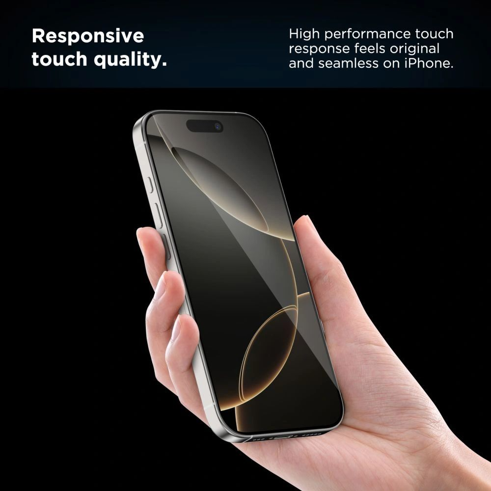 Ochranná fólia na displej Tech-Protect Quick Set+ pre Apple iPhone 17, Kalené sklo, Full Glue, Sada 2 kusy, Čierna