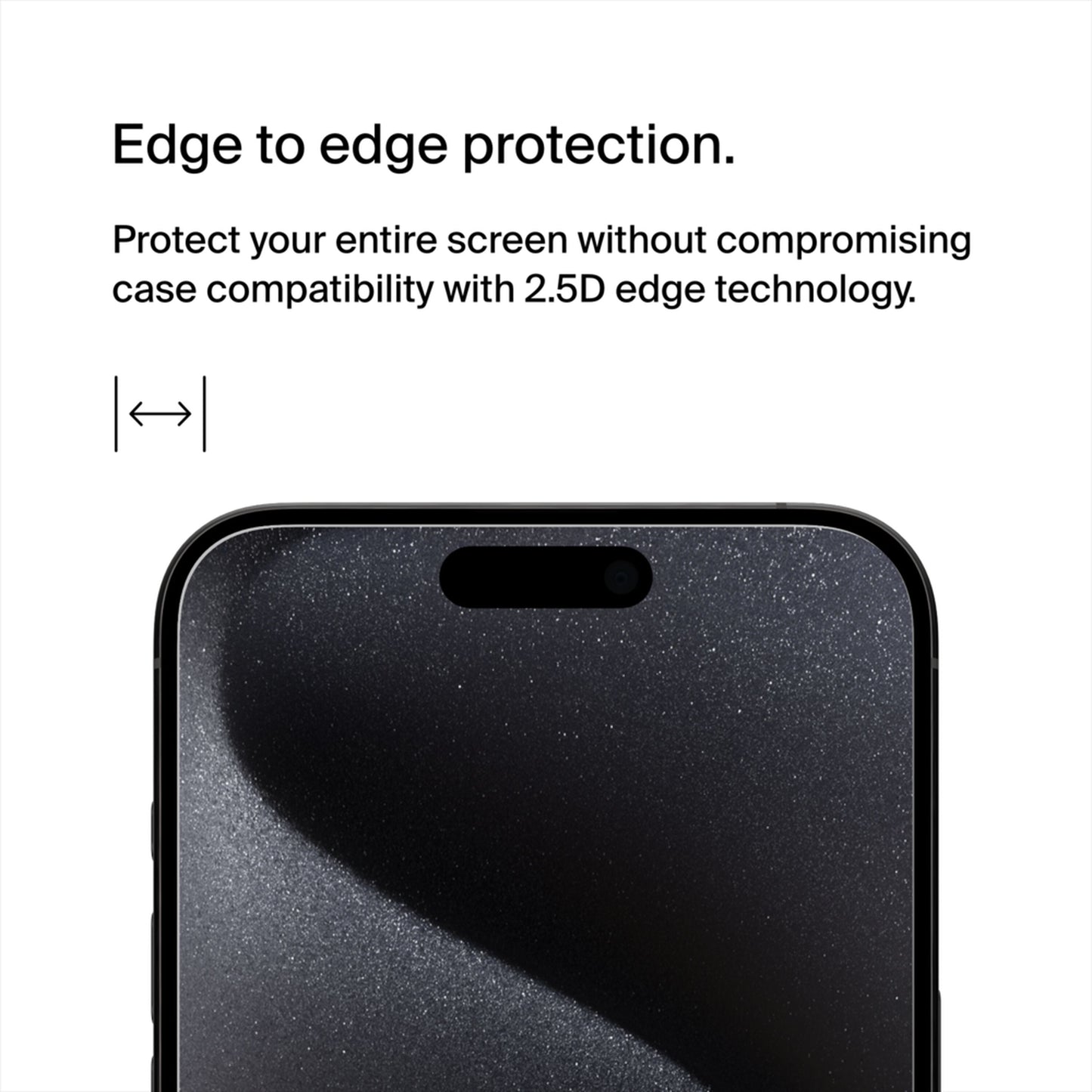 Ochranná fólia na obrazovku Belkin ScreenForce TemperedGlass pre Apple iPhone 15 Pro, tvrdené sklo, plné lepidlo OVA137zz