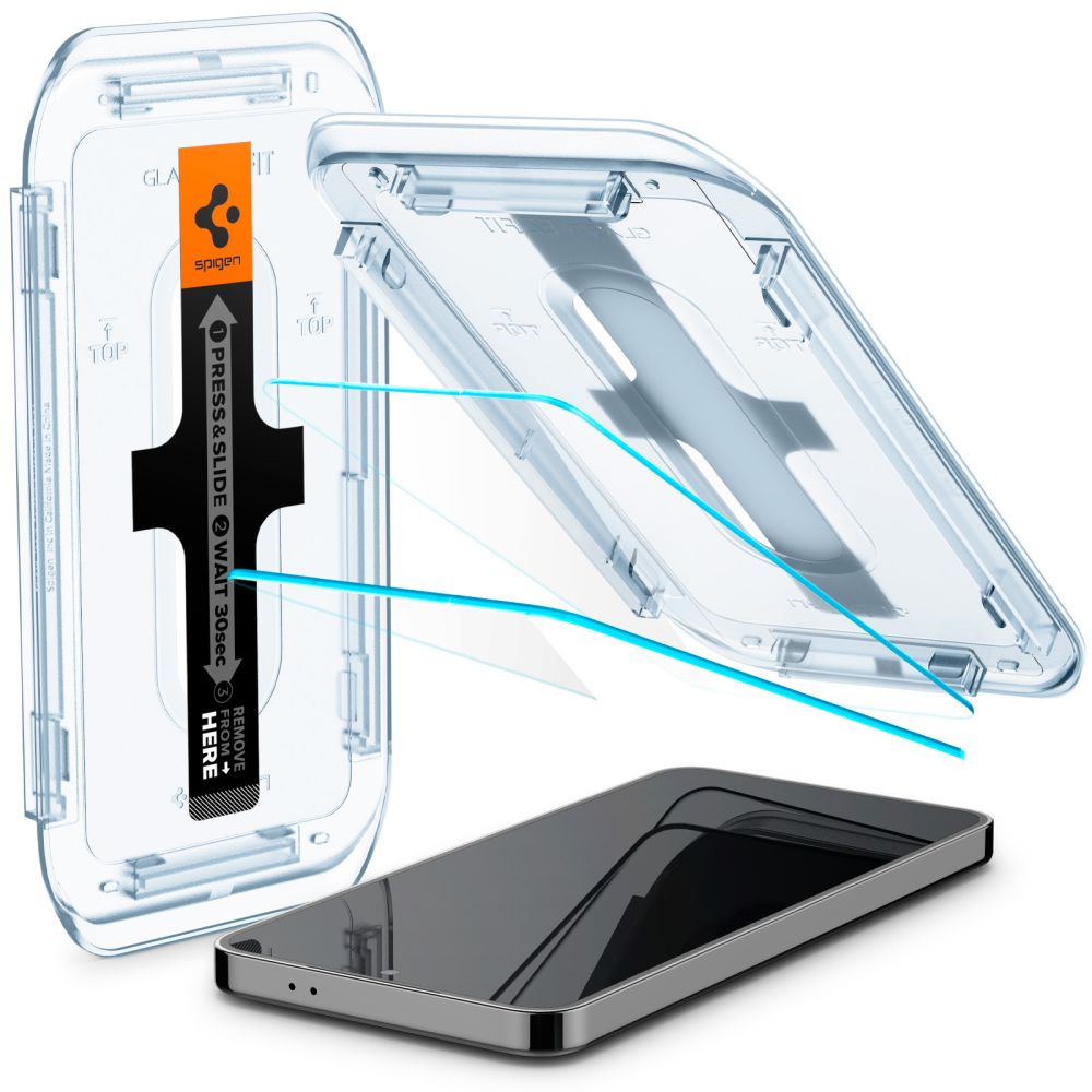 Ochranná fólia na displej Spigen GlastR EZ FIT pre Samsung Galaxy S25+ S936 / S24+ S926, Tvrdené sklo, Full Glue, Sada 2 kusy AGL07432