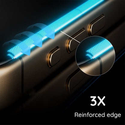 Anank 3X Reinforced Screen Protector for Apple iPhone 14 Pro Max, Tempered Glass, Full Glue, 2.5D, Black