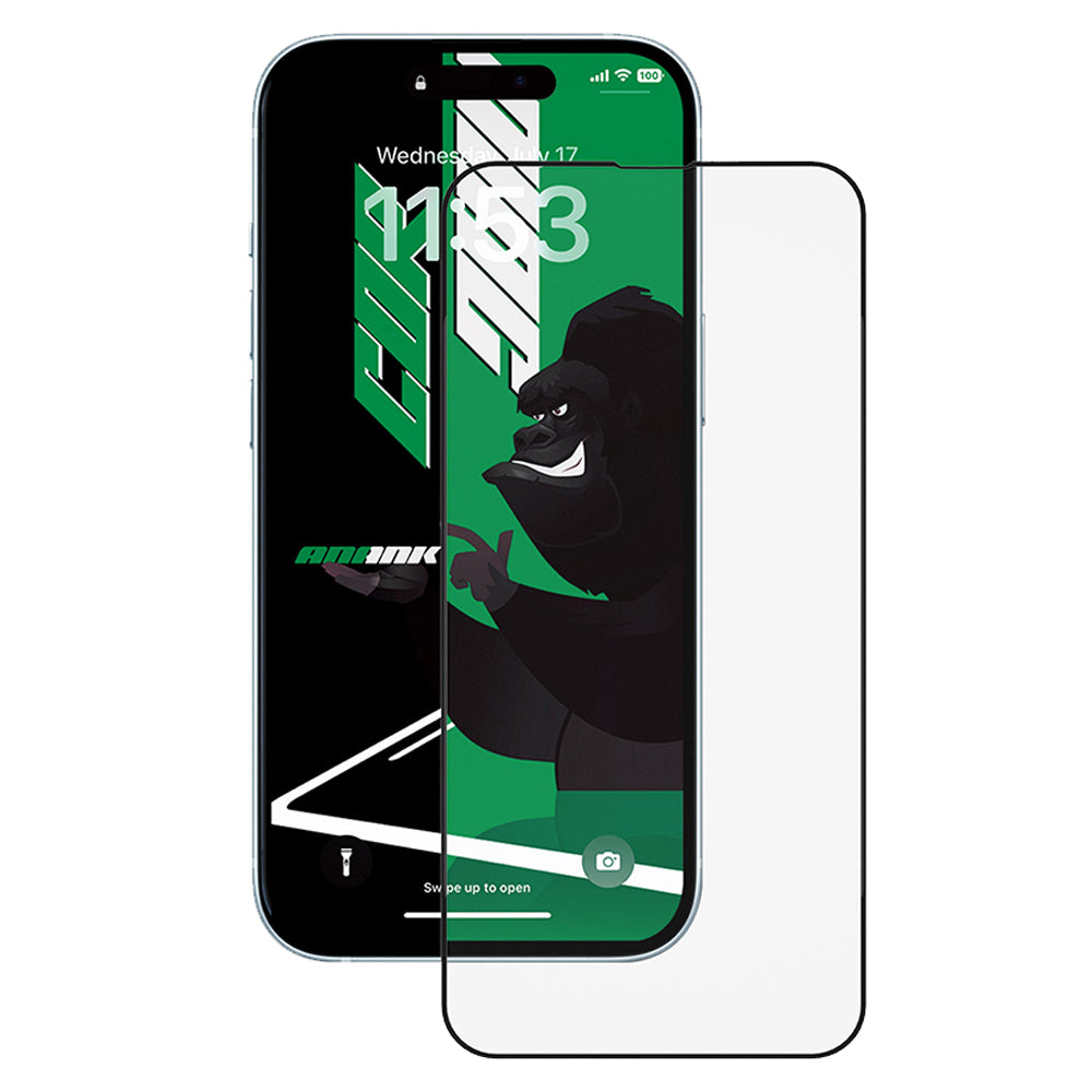 Ochranná fólia na displej Anank 5X Reinforced CG pre Apple iPhone 15, tvrdené sklo, plné lepidlo, 2.5D, čierna