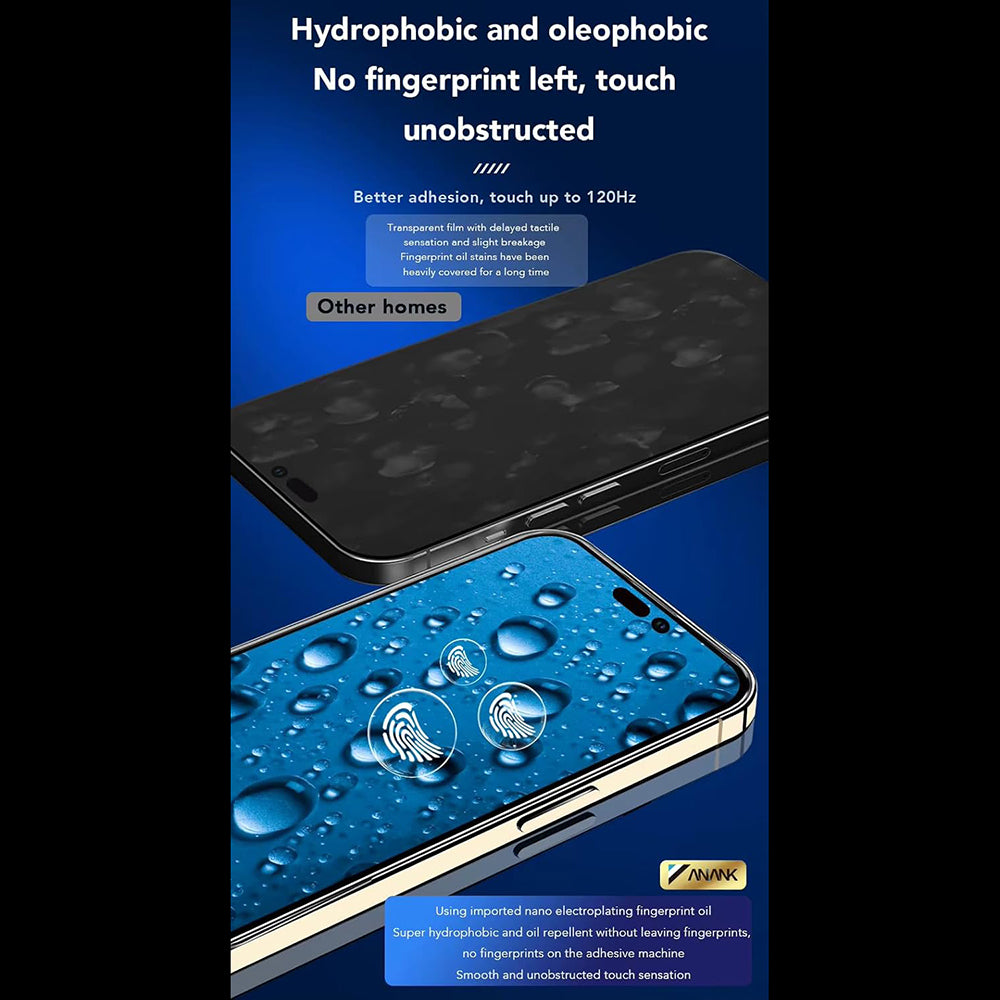 Ochranná fólia na displej Anank 5X Reinforced CG pre Apple iPhone 16 Pro Max, tvrdené sklo, plné lepidlo, 2.5D, čierna