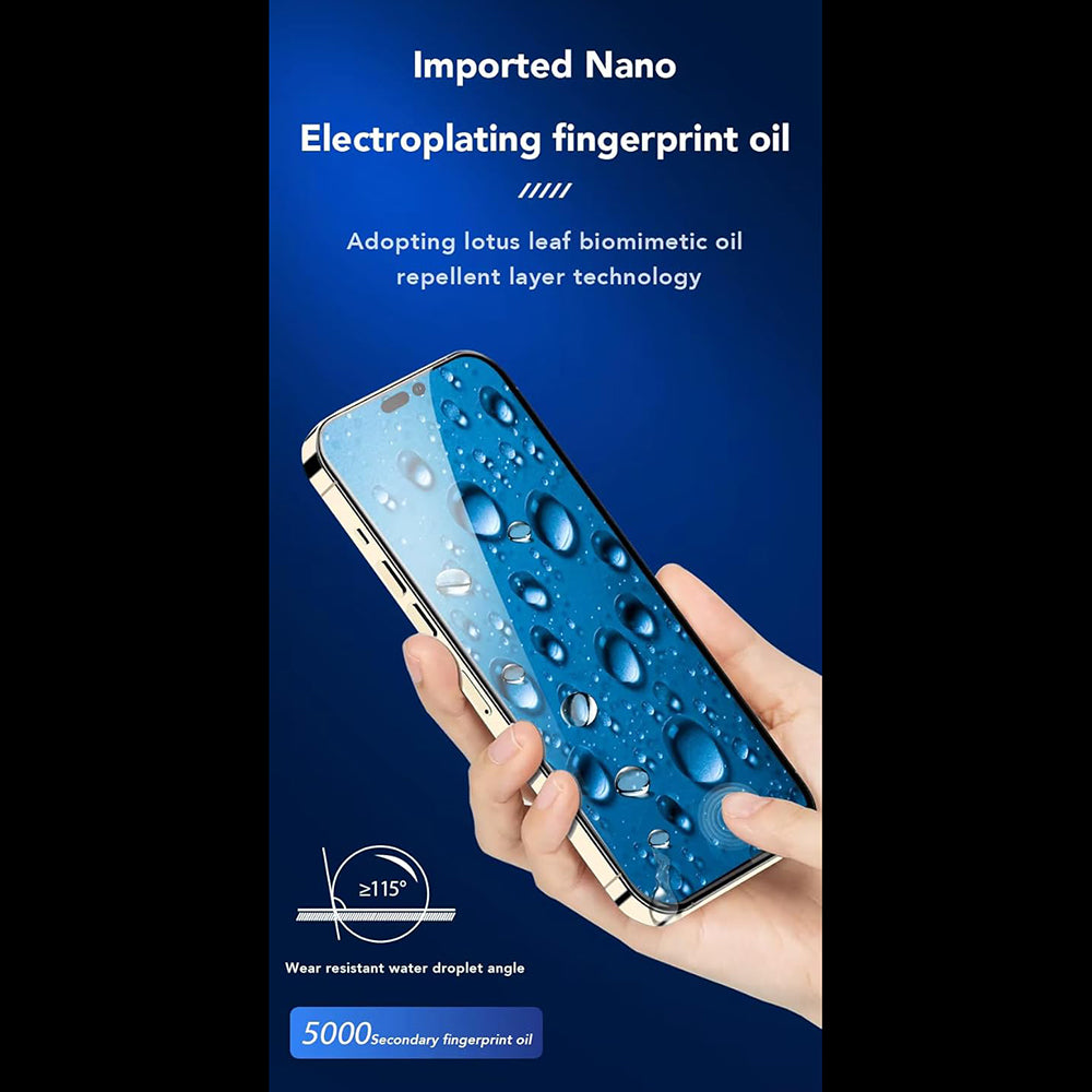 Ochranná fólia na displej Anank 5X Reinforced CG pre Apple iPhone 16 Pro, tvrdené sklo, plné lepidlo, 2.5D, čierna