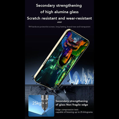 Ochranná fólia na displej Anank Anti-Fingerprint pre Apple iPhone 14 Pro Max, tvrdené sklo, plné lepidlo, 2.5D, čierna