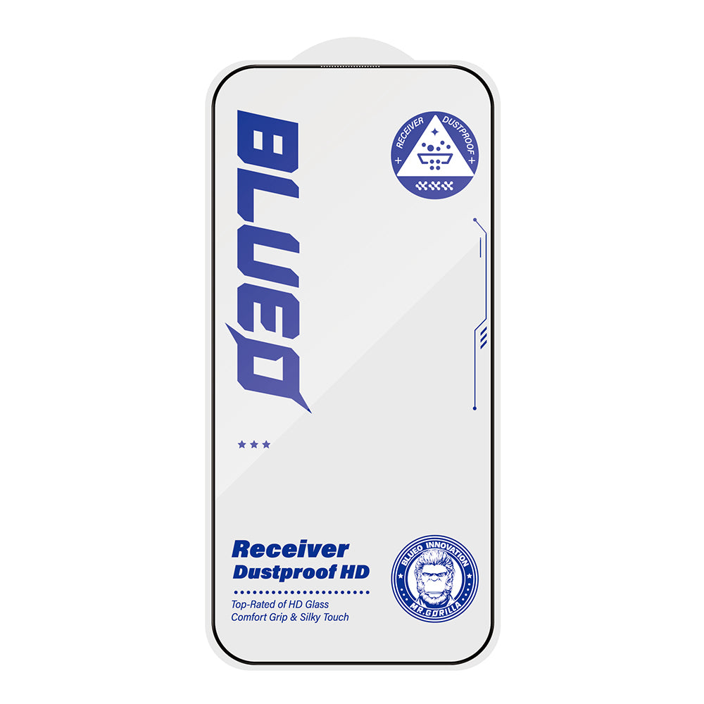 Blueo Anti-Dust HD Screen Protector Film for Apple iPhone 12 / 12 Pro, Tempered Glass, Full Glue, Black