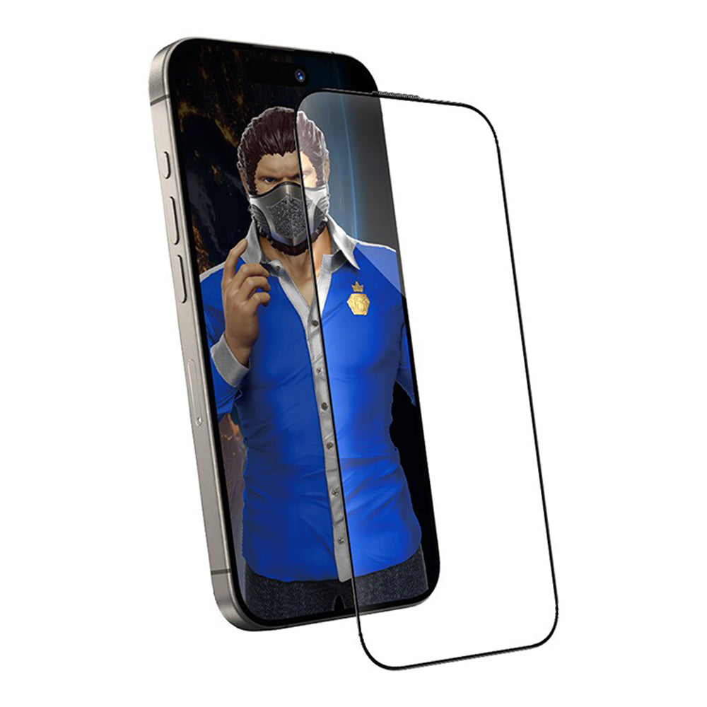Blueo Anti-Dust HD Screen Protector Film for Apple iPhone 12 Pro Max, Tempered Glass, Full Glue, Black