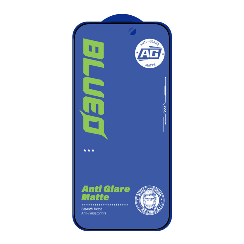 Ochranná fólia na displej Blueo Anti-Glare pre Apple iPhone 15 Pro Max, tvrdené sklo, plné lepidlo, čierna