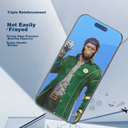 Ochranná fólia na displej Blueo Anti-Glare pre Apple iPhone 15 Pro Max, tvrdené sklo, plné lepidlo, čierna
