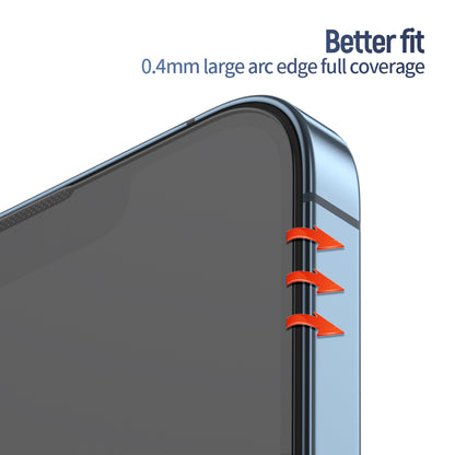 Ochranná fólia na displej Blueo Anti-Reflective HD pre Apple iPhone 16 Plus / 15 Plus, tvrdené sklo, plné lepidlo, čierna