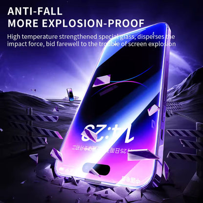 Blueo Anti-Static HD Screen Protector Film for Apple iPhone 14 Plus / 13 Pro Max, Tempered Glass, Full Glue, Black