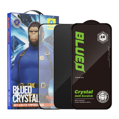 Ochranná fólia na displej Blueo Crystal Anti-Scratch pre Apple iPhone 16 Pro Max, tvrdené sklo, plné lepidlo, čierna