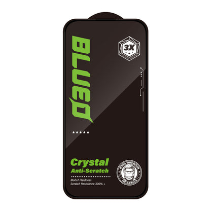 Ochranná fólia na displej Blueo Crystal Anti-Scratch pre Apple iPhone 16 Pro Max, tvrdené sklo, plné lepidlo, čierna