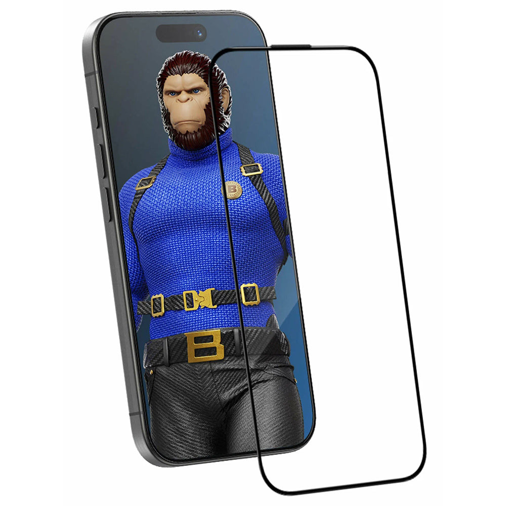 Ochranná fólia na displej Blueo Crystal Anti-Scratch pre Apple iPhone 16 Pro Max, tvrdené sklo, plné lepidlo, čierna