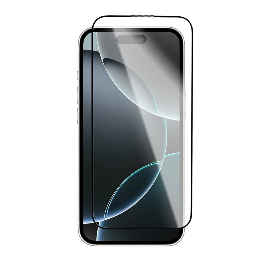 Ochranná fólia na displej Blueo Crystal Anti-Scratch pre Apple iPhone 16 Pro Max, tvrdené sklo, plné lepidlo, čierna