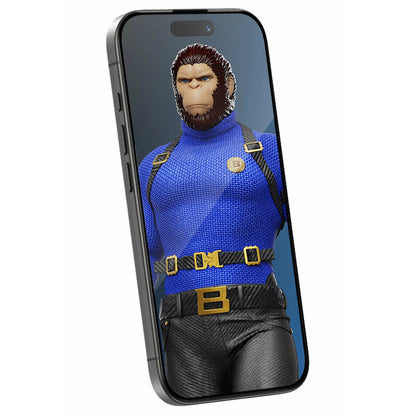 Ochranná fólia na displej Blueo Crystal Anti-Scratch pre Apple iPhone 16 Pro Max, tvrdené sklo, plné lepidlo, čierna