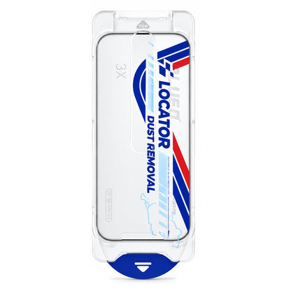 Ochranné sklo na displej Blueo Drop Resistant Applicator Pro pre Apple iPhone 18 Pro / 17 Pro / 17 / 16 Pro, tvrdené sklo, celoplošné lepenie, čierne