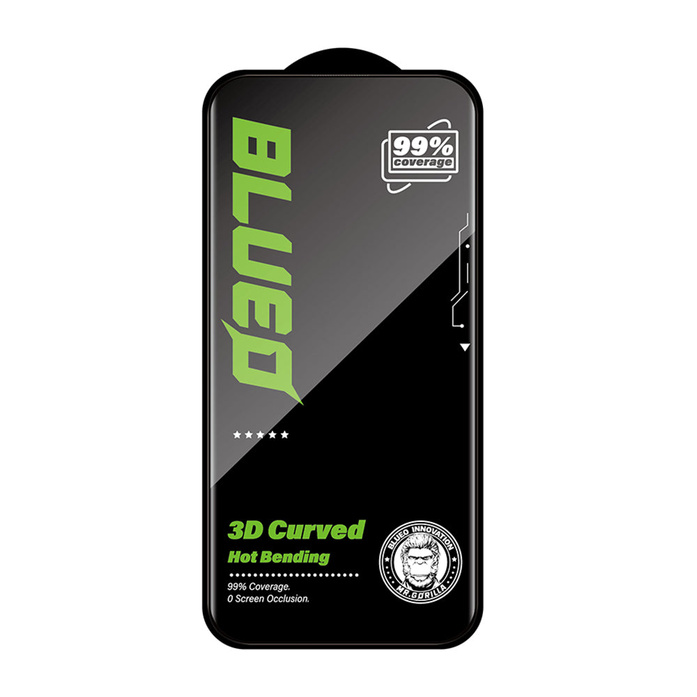 Ochranná fólia na displej Blueo HD pre Apple iPhone 16 Pro, tvrdené sklo, plné lepidlo, 3D, čierna