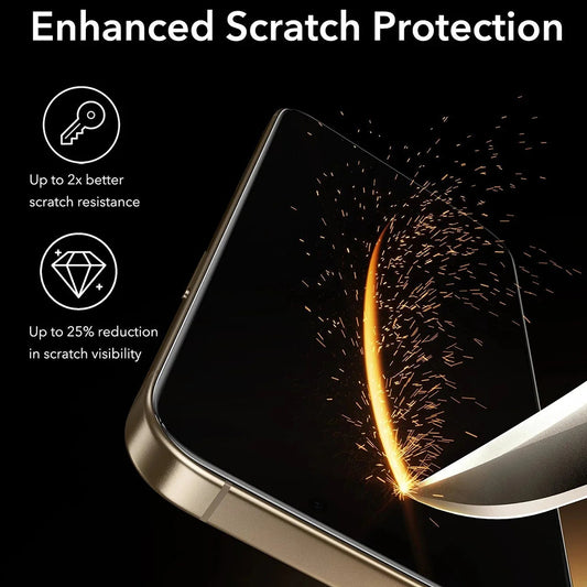 Ochranná fólia na displej ESR Corning UltraFit pre Apple iPhone 17 Pro Max, Tvrdené sklo, Full Glue, Sada 3 kusy