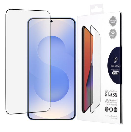 Ochranná fólia na displej DUX DUCIS pre Samsung Galaxy S25 S931, tvrdené sklo, Edge Glue, čierna