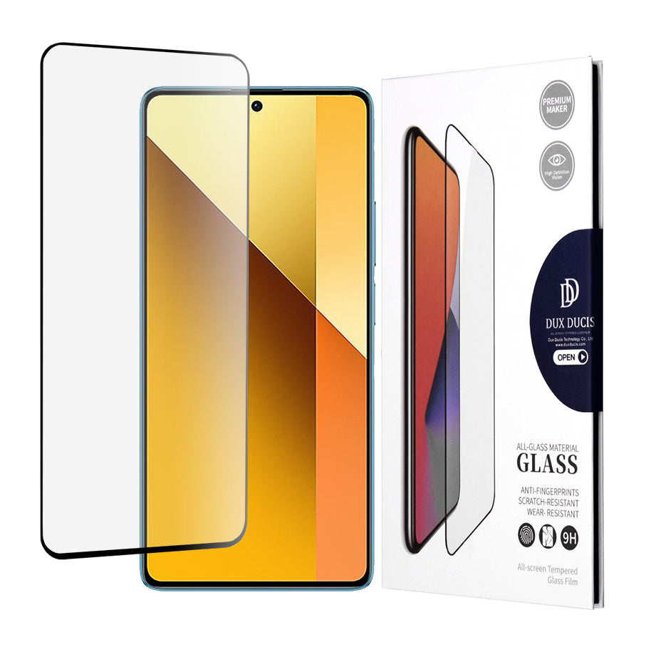 Ochranná fólia na displej DUX DUCIS pre Xiaomi Redmi Note 13 4G / Note 13 Pro 4G / Note 13 5G, Tvrdené sklo, Full Glue, Čierna