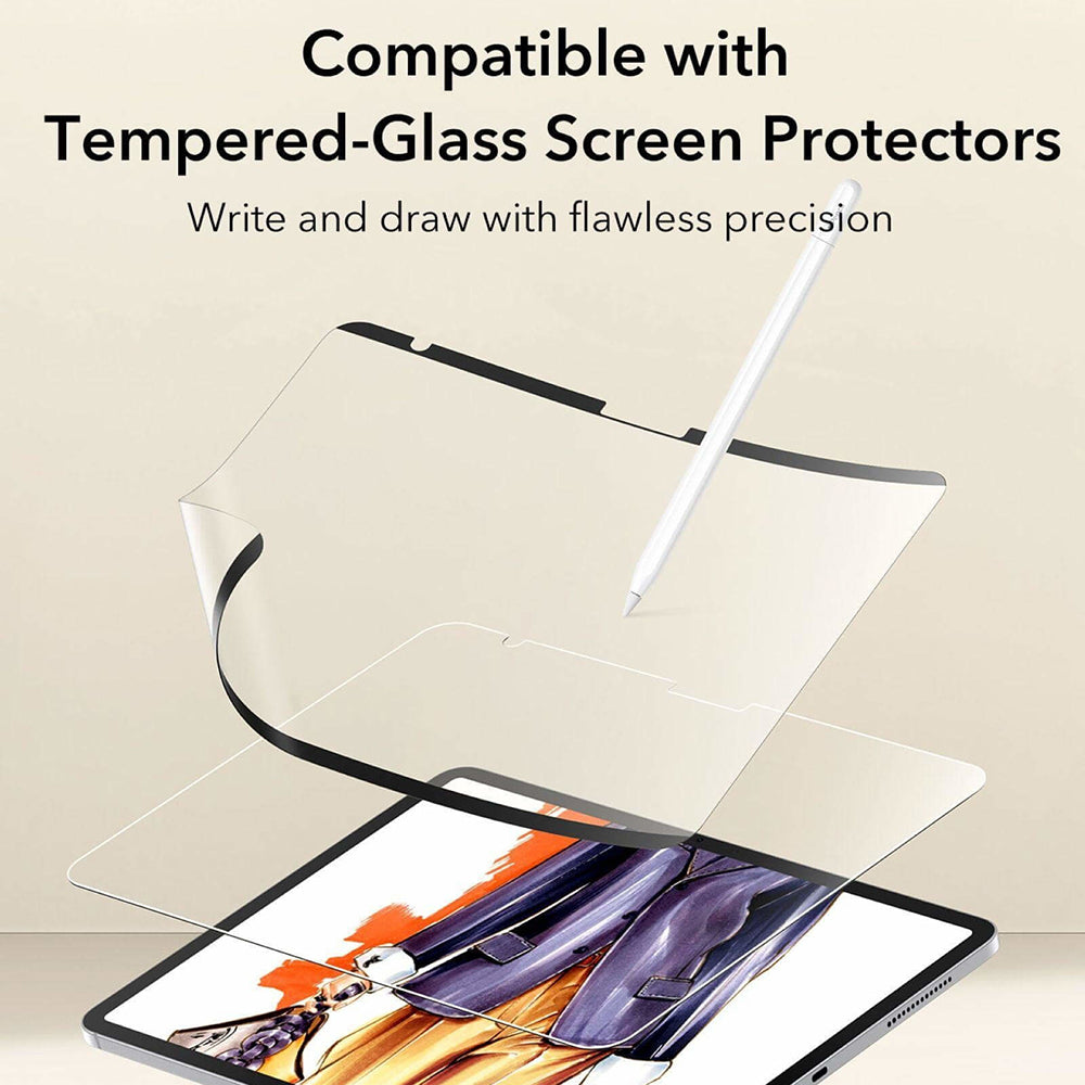 Ochranná fólia ESR Paper Feel Magnetic na displej pre Apple iPad (2025) / (2022), Plastová