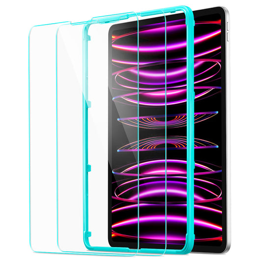 Ochranná fólia ESR na displej pre Apple iPad Pro 12.9 (2022) / Pro 12.9 (2021) / Pro 12.9 (2020), Kalené sklo, Full Glue, Sada 2 kusy