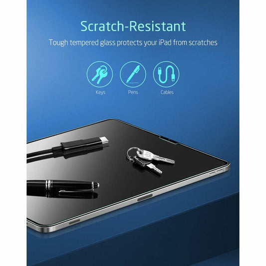 Ochranná fólia ESR na displej pre Apple iPad Pro 12.9 (2022) / Pro 12.9 (2021) / Pro 12.9 (2020), Kalené sklo, Full Glue, Sada 2 kusy