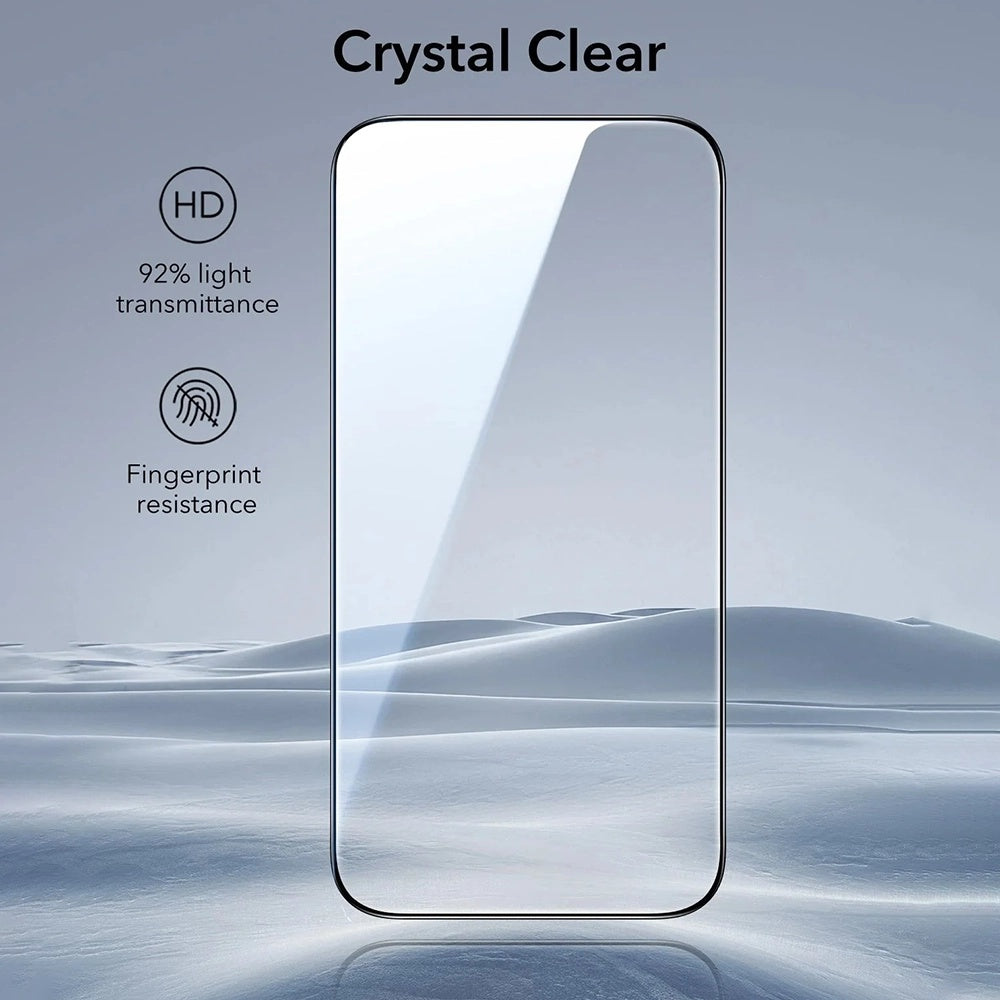 Ochranná fólia ESR UltraFit na displej pre Apple iPhone 17 / 16 Pro, Kalené sklo, Full Glue, Sada 3 kusy