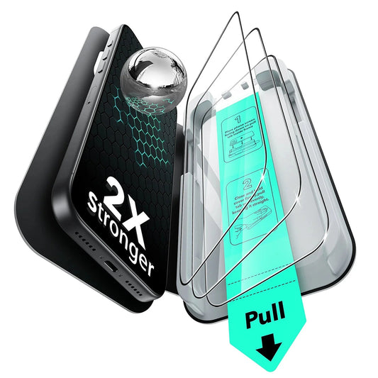 Ochranná fólia ESR UltraFit na displej pre Apple iPhone 17 Pro Max, Kalené sklo, Full Glue, Sada 3 kusy