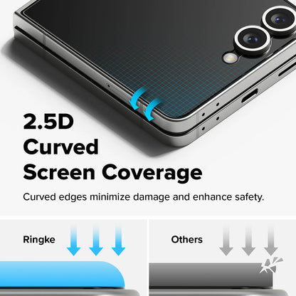 Ochranná fólia na vonkajší displej Ringke Cover pre Samsung Galaxy Z Flip7 F766, tvrdené sklo, plné lepidlo, sada 2 kusy