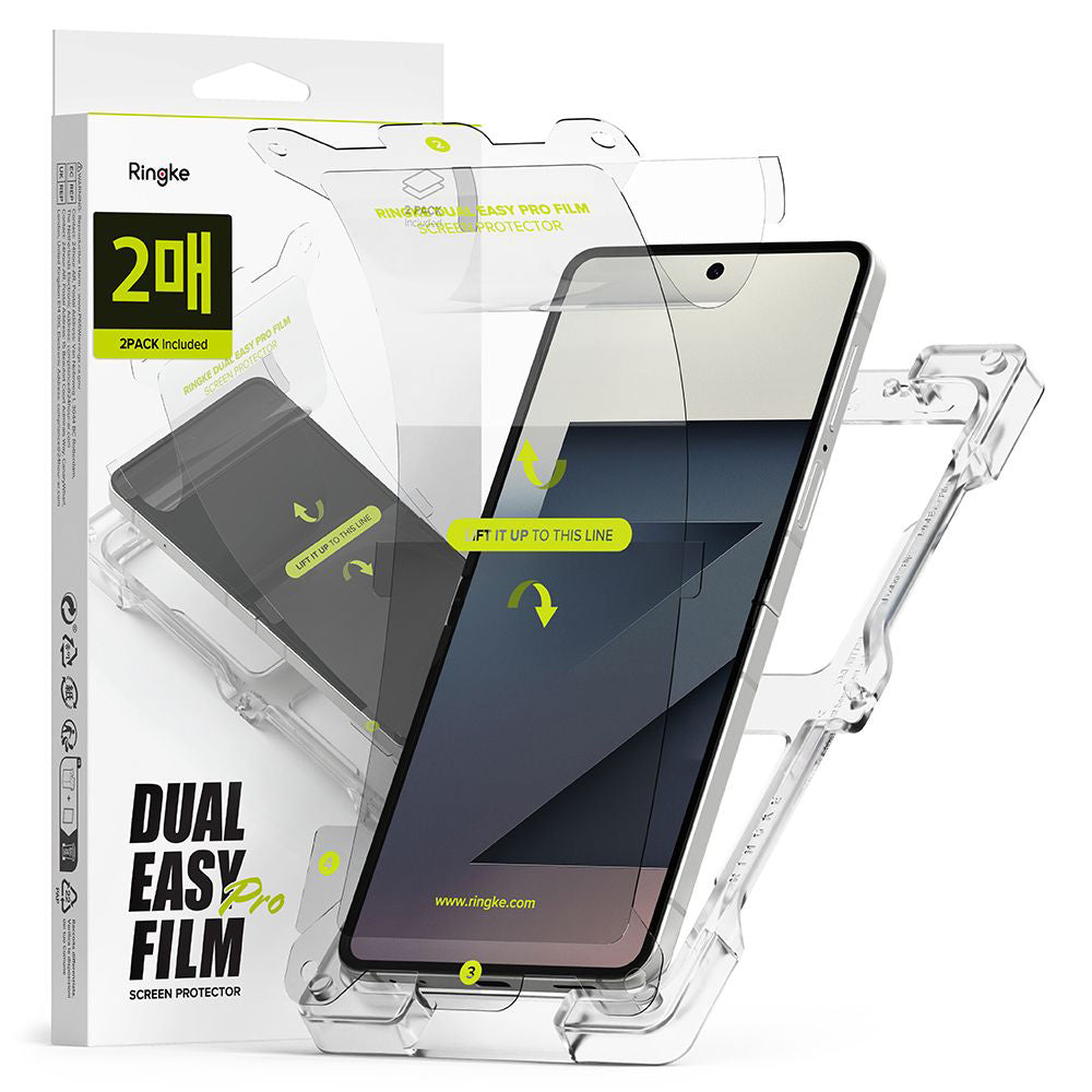 Ochranná fólia Ringke Dual Easy Pro pre vnútorný displej Samsung Galaxy Z Flip7 F766, Plast, Sada 2 kusy